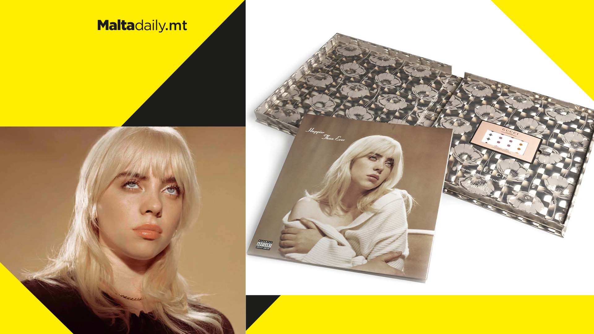 Gucci & Billie Eilish just released limited edition vinyl f…
