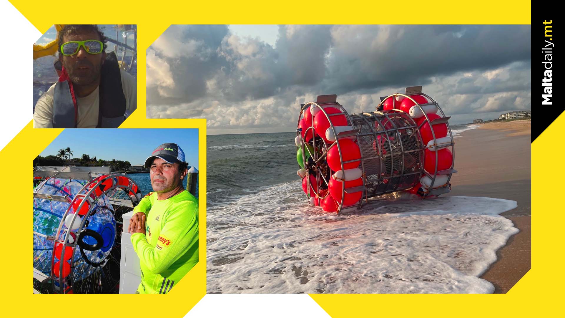 Man Tries Crossing Atlantic In Human Powered Hamster Wheel