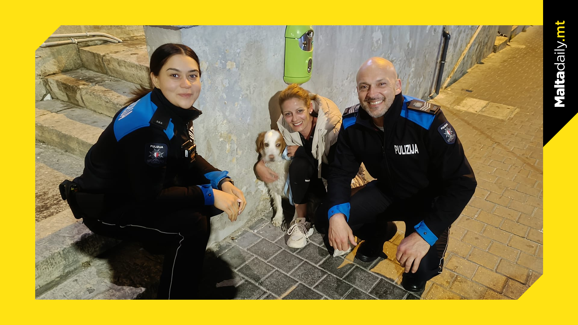 Police Officers Help Find Lost Dog
